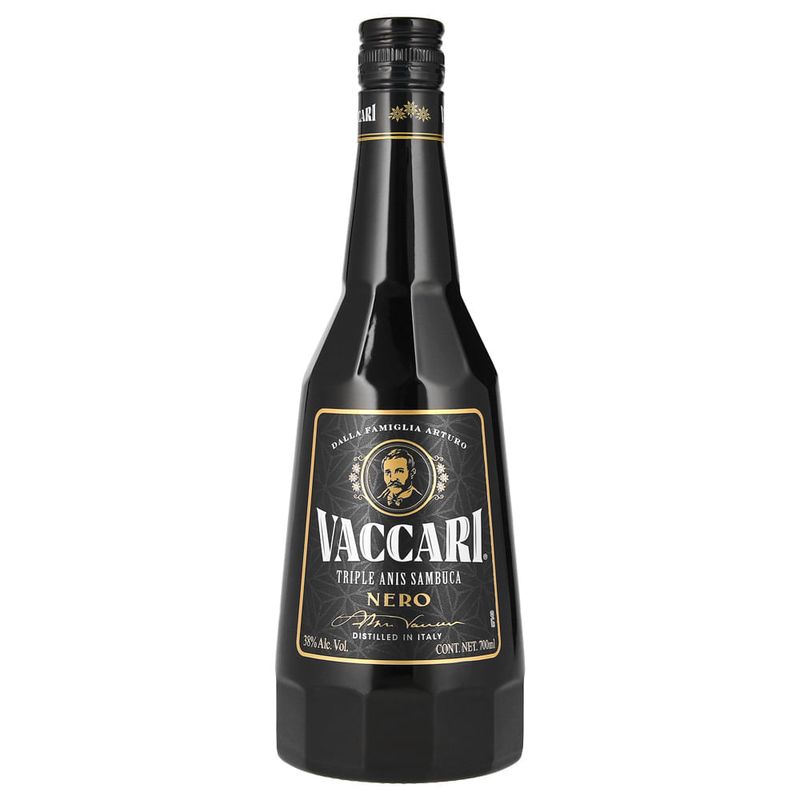 VACCARI SAMBUCA NERO 700 ML.